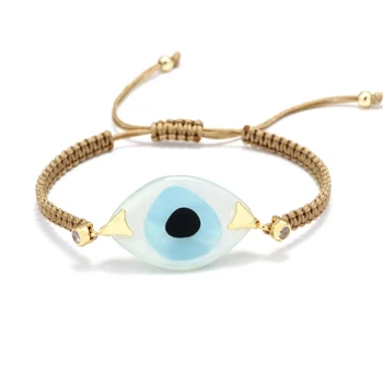 

Exotic Style Personality Devil's Eye Women Bracelet Hand-woven Cool Wind Resin Female Bracelet Eye Jewelry Party Gift Adjustable