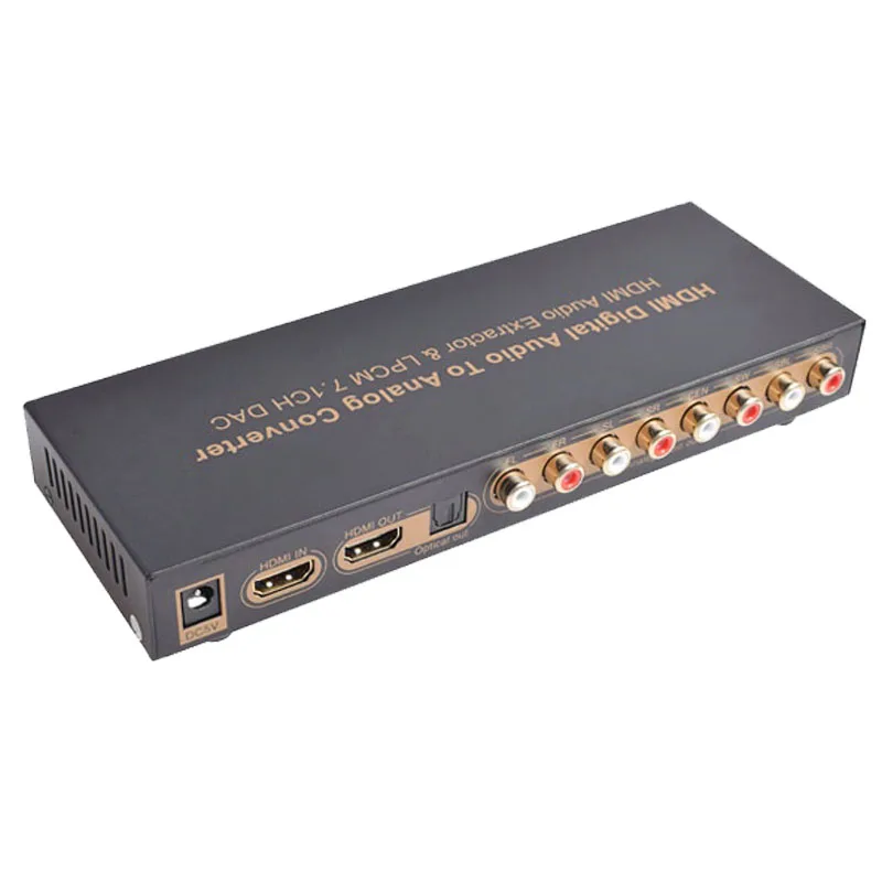 US $48.01 4K 192KHz DAC LPCM HDMI Audio Extractor To HDMI 71 Audio Converter Digital To Analog 71Ch DTS Optical RCA MultiChannel Output