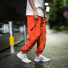 DUYOU, мужские повседневные Хип-хоп штаны с лентами, Харадзюку, шаровары, джоггеры, спортивные штаны, уличная одежда