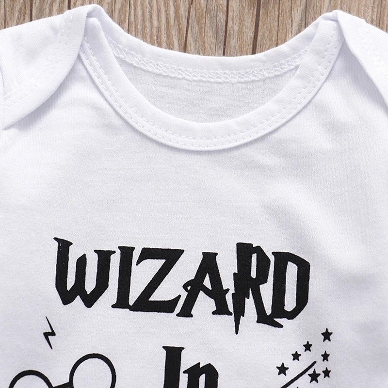 3PCS Sets Newborn Baby Boys Girls Clothes 2021 Summer Little Wizard Arrived Tops T-shirt+Halloween Pants+Hat Infant Baby Outfit warm Baby Clothing Set