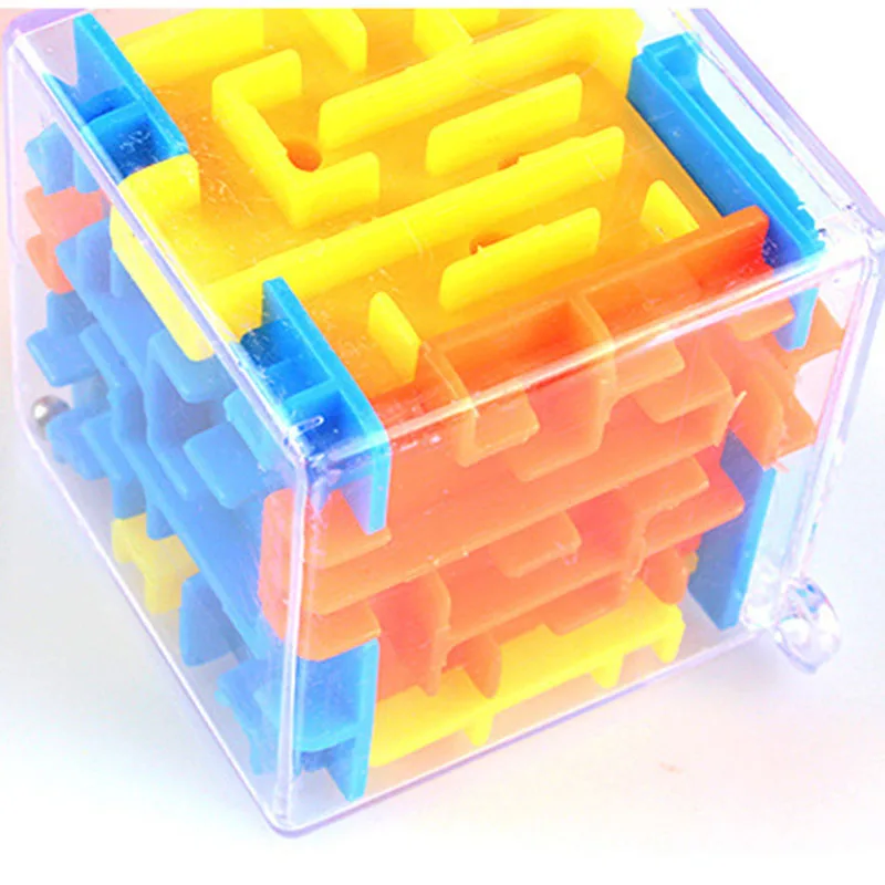 1 шт. креативные Модные прозрачные 3D ходячие бусы лабиринт мраморные Пазлы игрушки Детская интеллектуальная Магическая куб обучающий игрушка