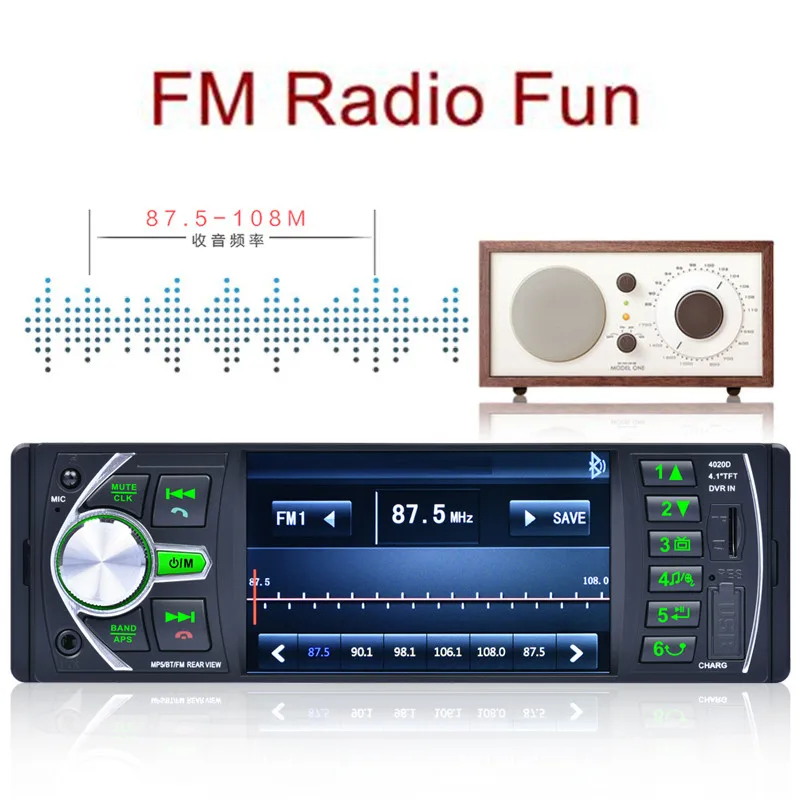 LTBFM Радио 1 Din 4 &quotстерео Bluetooth автомобильный аудио плеер MP5 мультимедиа авторадио