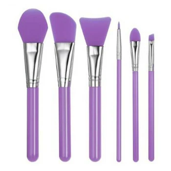 

1 Set of 6 Pcs Beauty Makeup Silicone Makeup Tools Silicone Mask Brush Makeup Brush Set