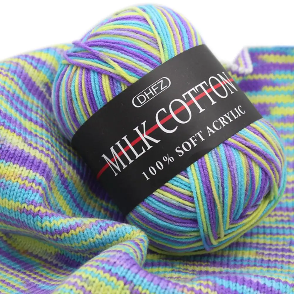 3 Strands Colorful Cotton Crochet Knitting Baby Clothes Doll Sweater Woolen Yarn | Дом и сад