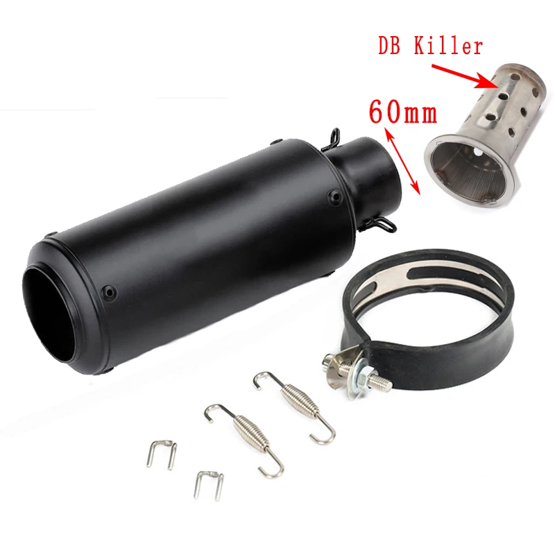 F 60MM 51 мм 60 мм Универсальный мотоцикл SC глушитель Escape Moto Dirt Bike скутер выхлоп дБ убийца ДЛЯ bws PCX 125 - Цвет: F 60MM