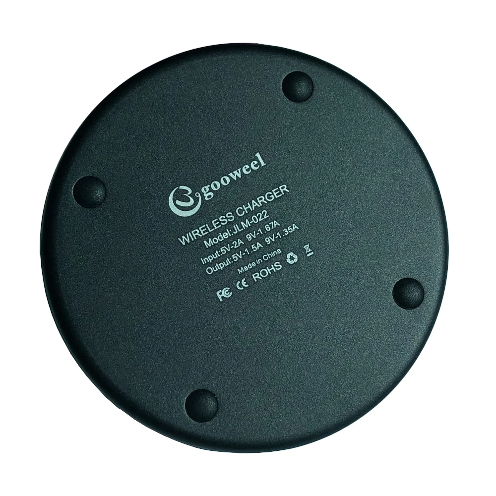 Беспроводной зарядное устройство для смартфона Blackview Gooweel JLM-022 кожа Портативный зарядное устройство 10 Вт Выход 5 V/1.5A 9В/1.35A светодиодный