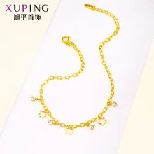 Xuping ювелирные изделия искусственный Золотой Креативный-простой циркониевый браслет на ногу от производителя Лидер продаж горячая Распродажа ножной браслет