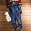 Spring And Autumn Men's Denim Jumpsuits Long Sleeve Lapel Overalls Blue Jeans Hip Hop Cargo Pants Fashion Freight Trousers ► Photo 2/6