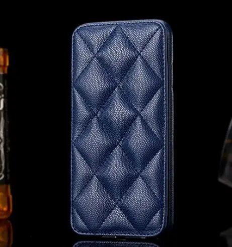 blue Высококачественный Роскошный чехол из натуральной кожи для iphone XS MAX XR с ромбическим защитным чехлом со слотом для карт для iphone 7 8 Plus откидная крышка - Цвет: blue