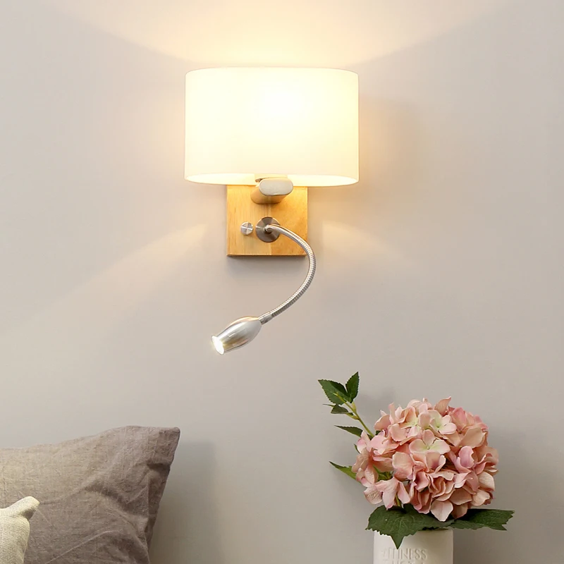 

Lamp Europe Concise Modern Bedroom Read Lamp Original Solid Wood Led Read A Book Originality Study A Living Room Originality