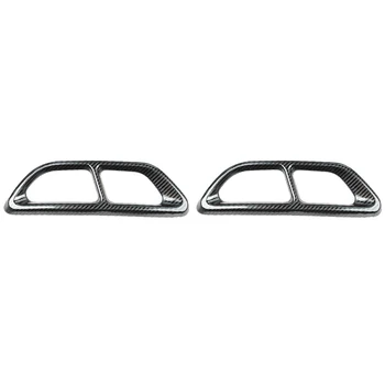 

2Pcs for Honda Accord 2018-2020 Carbon Fiber Rear Exhaust Muffler Tail Pipe Decoration Cover Trim Car Styling