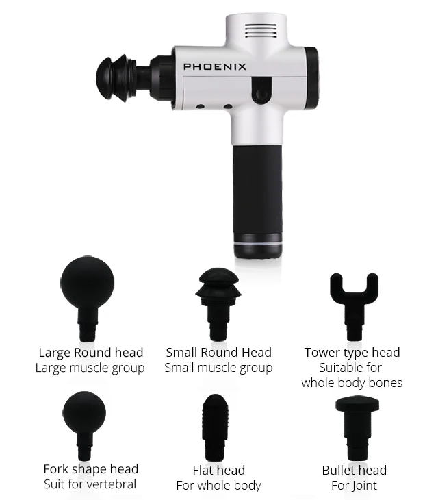 Портативный пистолет для массажа мышц Phoenix A1 A2 электронная терапия высокочастотный Вибрационный массаж терапия массажер для расслабления тела