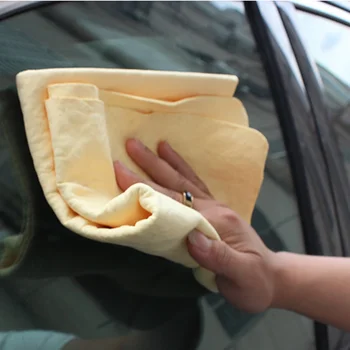 

1Pc Suede Car Cleaning Wash Towel Synthetic Chamois Cloth Glass Furniture Hair Clean Cham Dry Cloths with Storage Case