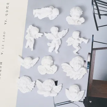 

20Pcs/lot Vintage Resin Baroque Style Flatback Cabochon Kawaii Angel Fit Phone Case Decoration DIY Scrapbooking Hair Accessories