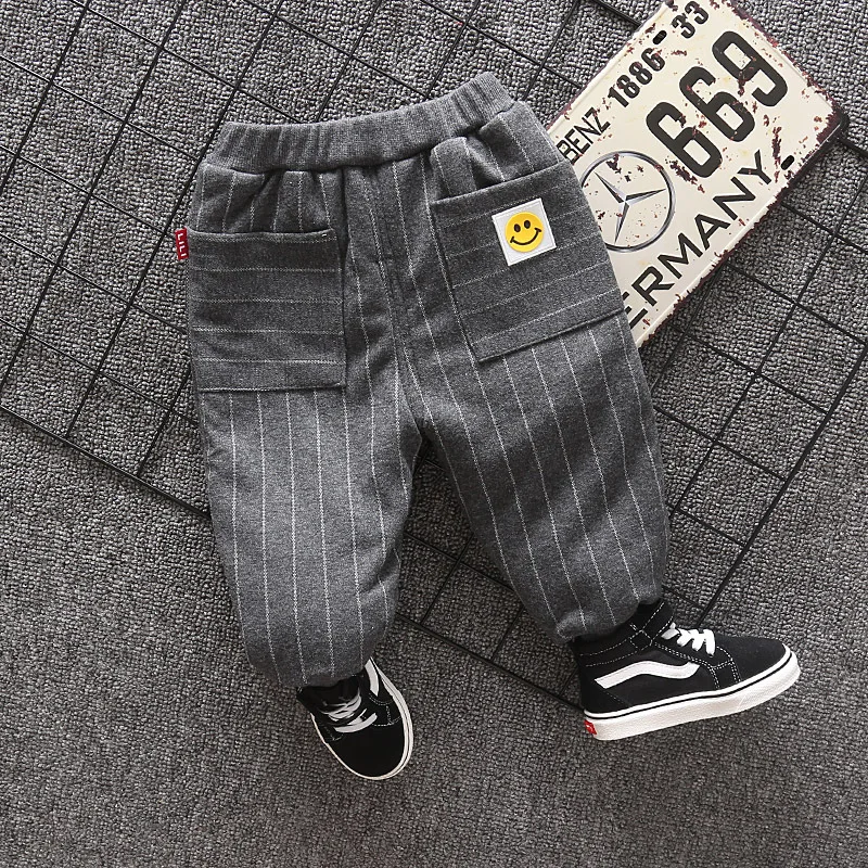 Г. Осень-зима, вельветовые брюки с хлопковой подкладкой для маленьких мальчиков повседневные штаны в полоску с рисунком для мальчиков можно открыть