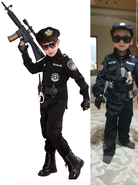 Uniforme d'armure de police Swat pour enfants, équipement Airsoft pour  garçons et filles, costume d'extérieur, armée de chasse, armée DulArmy -  AliExpress