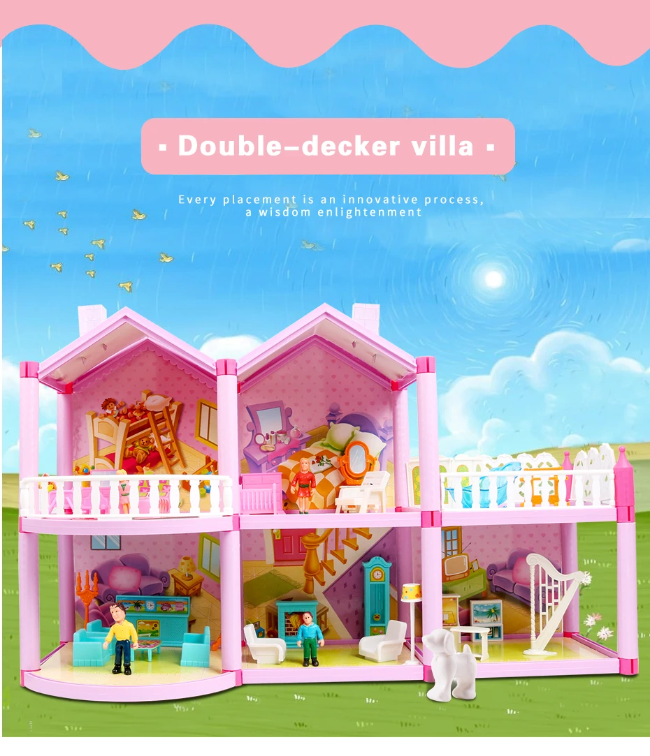 Новинка DIY семейная кукла домашние Куклы Аксессуары игрушка с миниатюрной мебели гараж DIY Кукольный дом Каса Игрушки для девочек подарок на день рождения