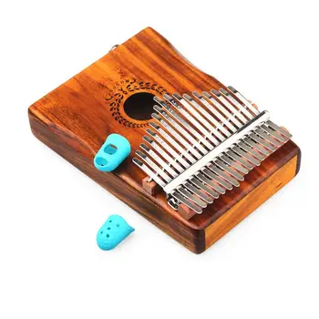 

Electric Kalimba 17 Key Thumb Piano,Mbira African Mahogany Finger Piano Pickup