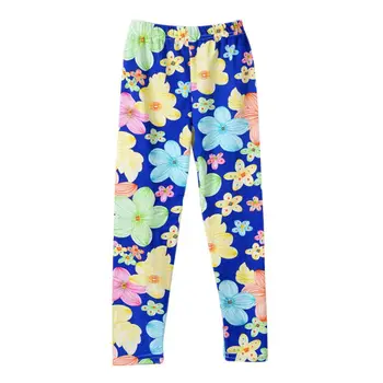 

Spring Girls Butterfly Flower Print Leggings Kids Children Slim Pants w