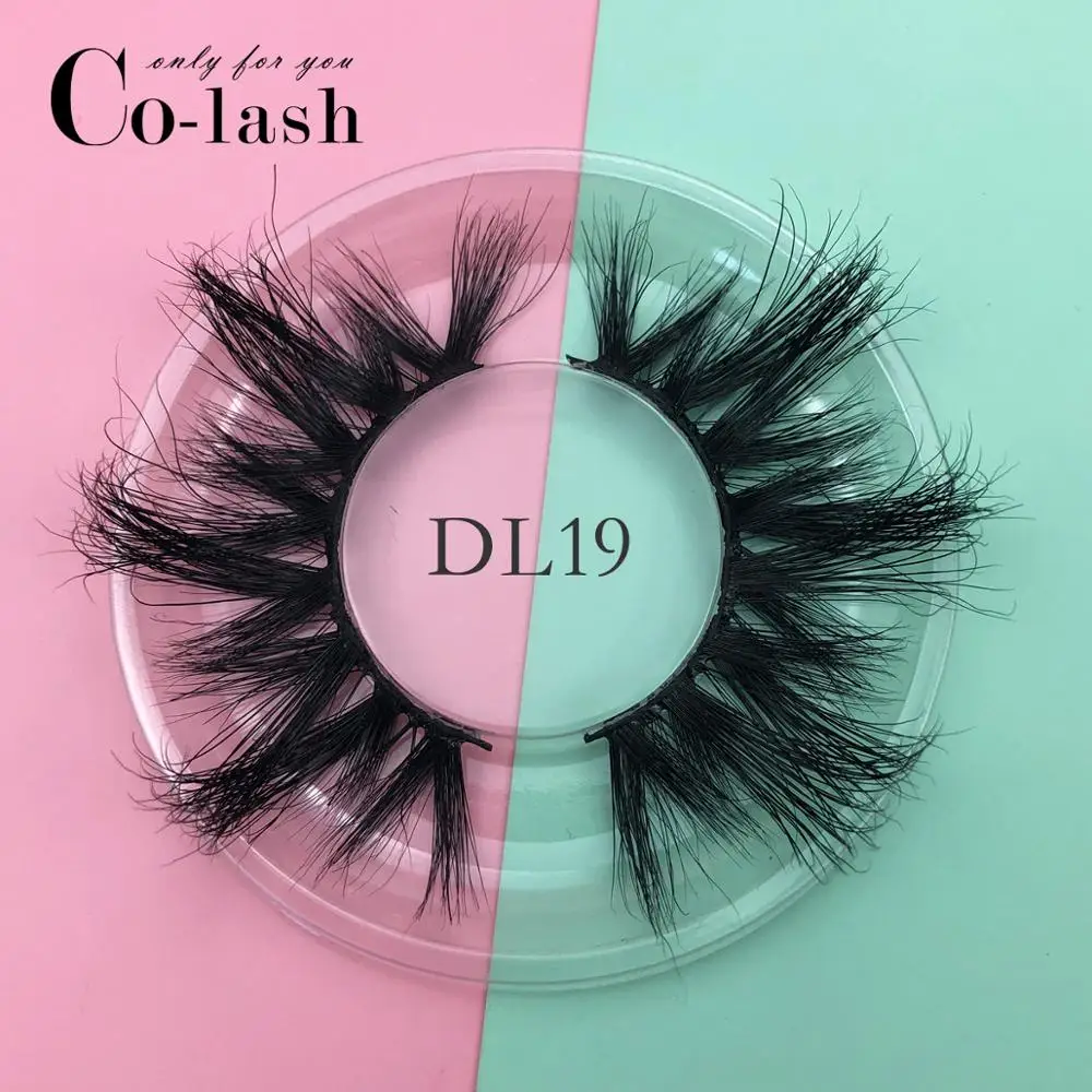 DL19 Colash 25 мм ручная работа натуральные густые ресницы для макияжа Инструменты для удлинения 3D норковые объемные мягкие Накладные ресницы - Цвет: DL19