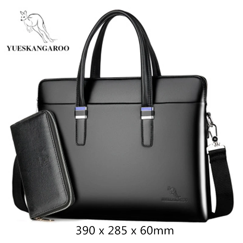 Новинка, черная, коричневая кожаная сумка для ноутбука, Портативная сумка через плечо, несколько элементов, мужская сумка, мужская деловая сумка-портфель, сумка-мессенджер