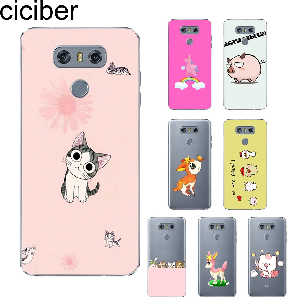

ciciber Animal Pig For LG G6 G7 G5 G4 V30 V35 V40 THINQ TPU For LG K10 K8 K7 K4 2017 2018 K9 K11 Plus Phone Cases Soft TPU Capa