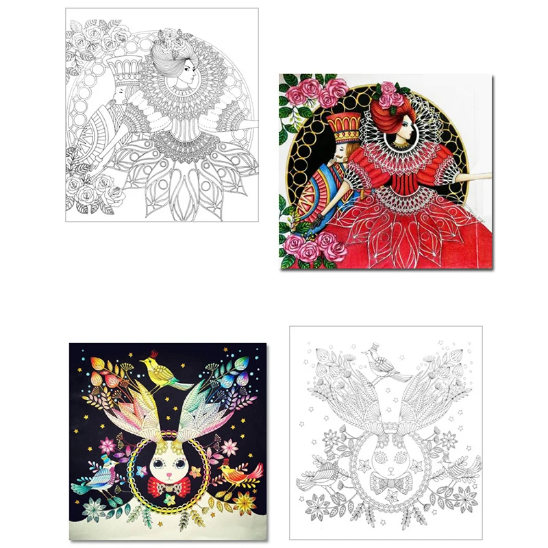 Lost Ocean Inky Adventure Coloring Book 24 Pages 1 Pc Children Adult Relieve Stress Kill Time Painting Drawing Art Book