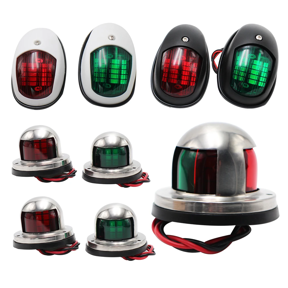 

12V LED Navigation Light Red Green Signal Light Sidelights Indicator Spot Sailing Light for Marine Boat Yacht RV