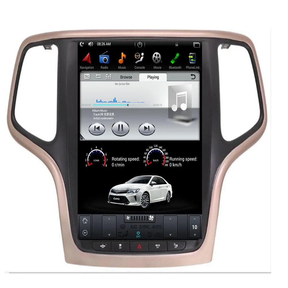 10 4 ''Tesla стиль Android 9 0 автомобильный dvd плеер GPS навигация для JEEP Grand Cherokee 2012 2018