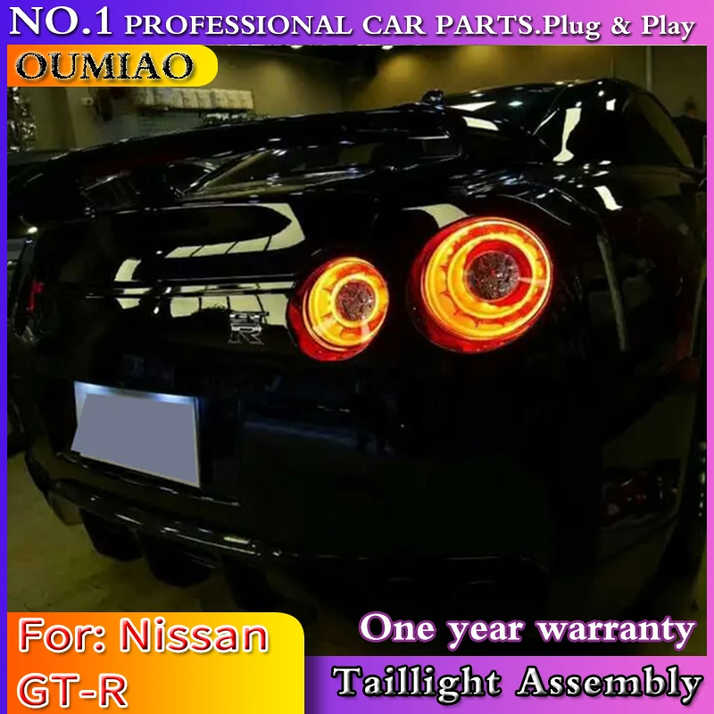 Car Styling for Nissan GTR Taillights 2007- for GTR LED Tail Lamp+Turn Signal+Brake+Reverse LED light