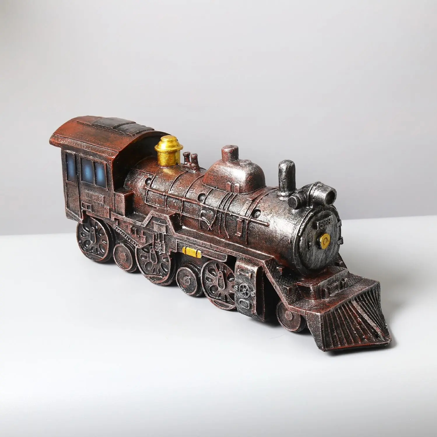 Nostalgia Resin Locomotive Goods Of Furniture For Display Rather Than For Use Home Furnishing Café Originality Storefront