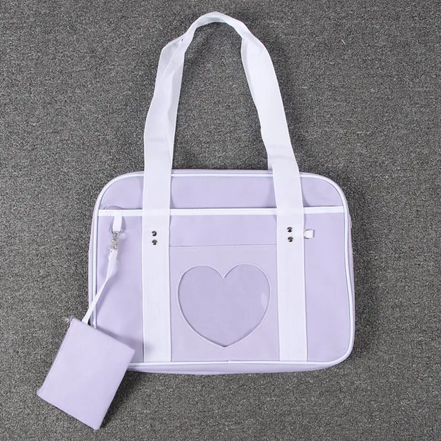 Lovely Girls Travel Large Capacity Canvas Baggage Luggage Organizer Shoulder Handbags Totes For Teenager Girl Schoolbags Purple