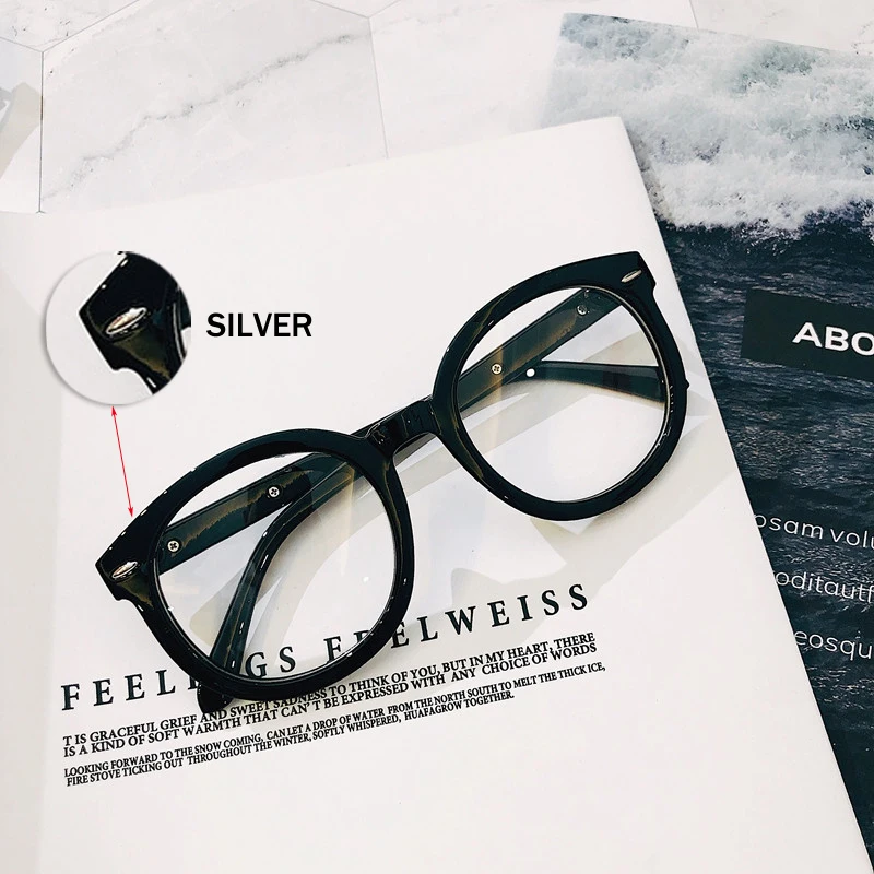 Iboode модные черные круглые очки оправа женские ретро большие ...