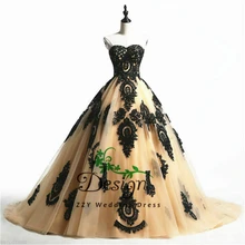 Vestidos De 15 Anos Quinceanera настоящие изображения черные тюлевые платья с аппликацией, пышные платья с аппликацией