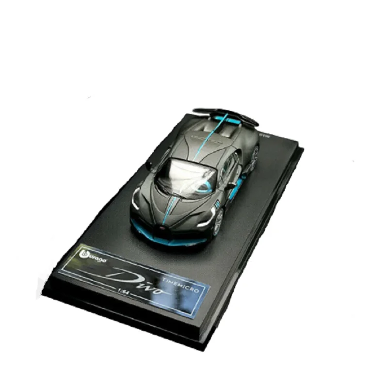 

Bburago x TimeMicro 1:64 Bugatti Divo Dark Grey Diecast Model Car