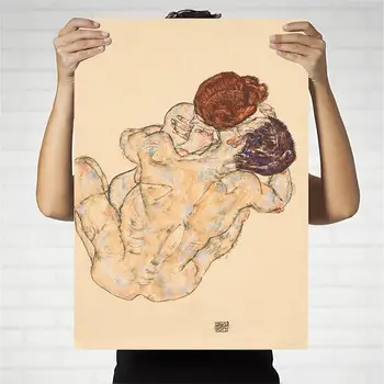 

Home Decoration Print Canvas Wall Art Picture Poster Paintings Oil Unframed Drawings Egon Schiele Madre E Figlia