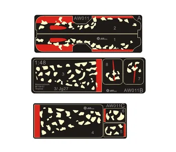 

AW011 1/48 Model Accessory Messerschmitt Bf 109 E-7 Tropical Camo Set.2