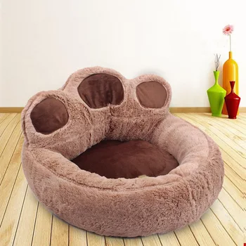 

Paw Pet Bed For Dogs Cats Soft Sofa Nest Dog Baskets Fall And Winter Fleece Warm Cat Bed Kennel For Puppy Dogs House For Cat Pet