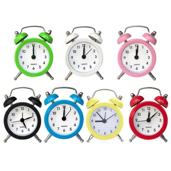 

Creative High Quality 50mm Mini Alarm Clock Travel Bell Alarm Clock Analog Desk Clock with Bell Camping Outdoor Tools Small