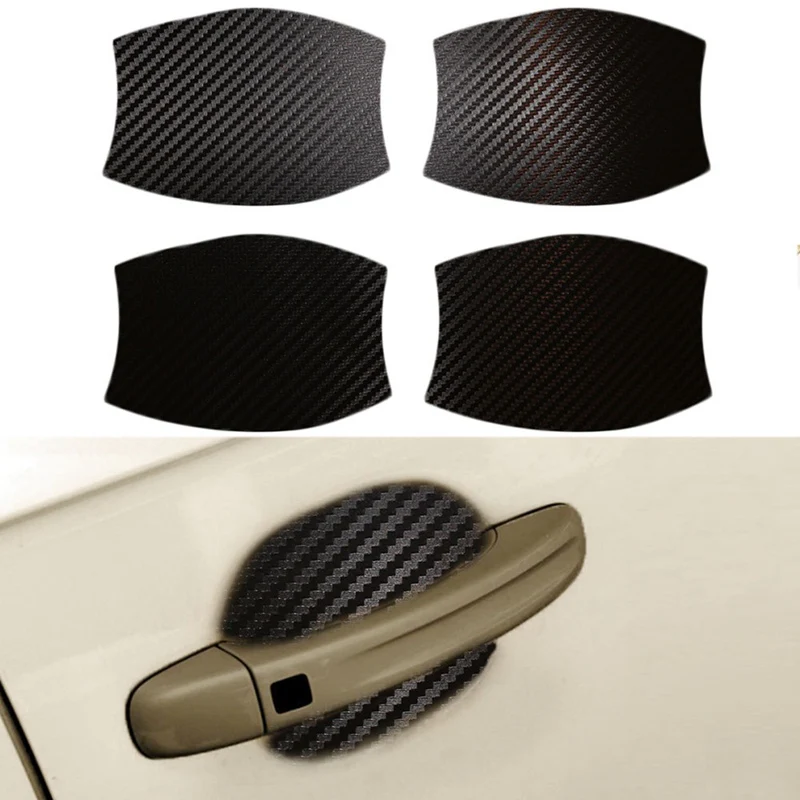 

4Pcs Car Handle Protection Film Universal Invisible Car Carbon fiber Door Handle Stickers Scratches Resistant Sticker