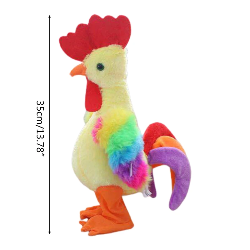 Robot Chicken Pet Toy Electronic Screaming Rooster Electric Dance Sing Plush Toy R66D plush toys electric interactive toy