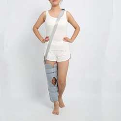 Breathable Knee Brace Adjustable Knee Joint Fixed Support Protector Stabilizer With Shoulder Strap