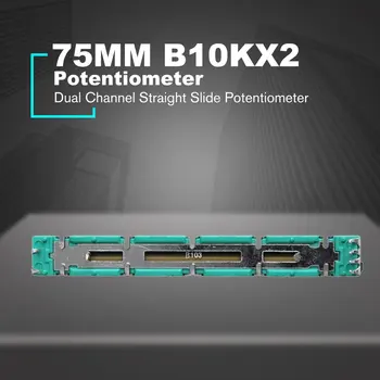 

Double B10K Original Behringer Mixer Fader 7.5 CM 75MM B10KX2 Potentiometer Dual Channel Straight Slide Potentiometer