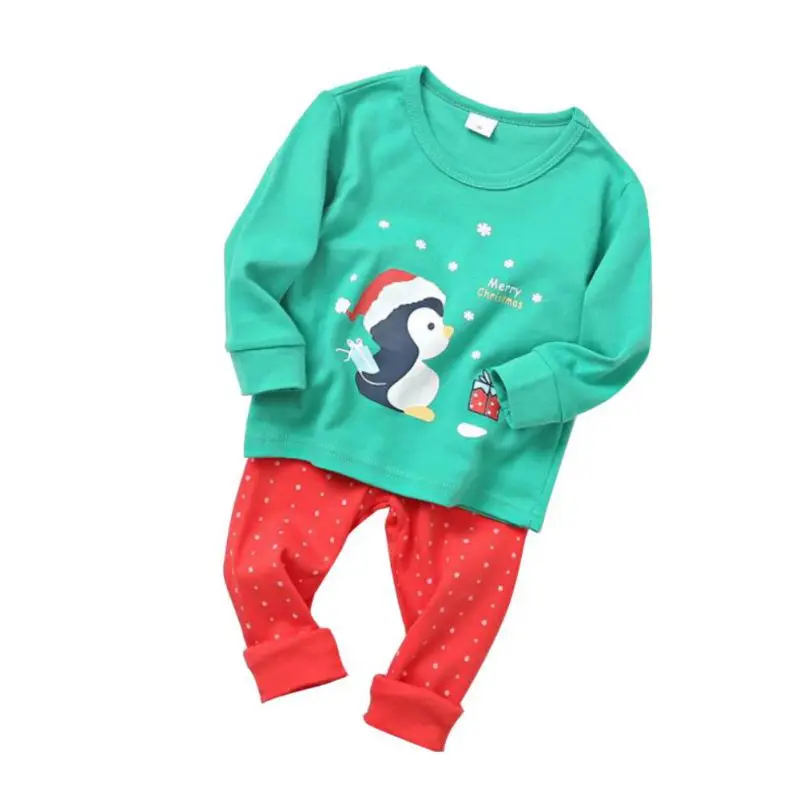 Комплекты рождественских пижам для девочек; Пижама для малышей; Одежда для мальчиков; roupas infantis menina; Пижама для маленьких девочек; детская пижама для От 0 до 5 лет