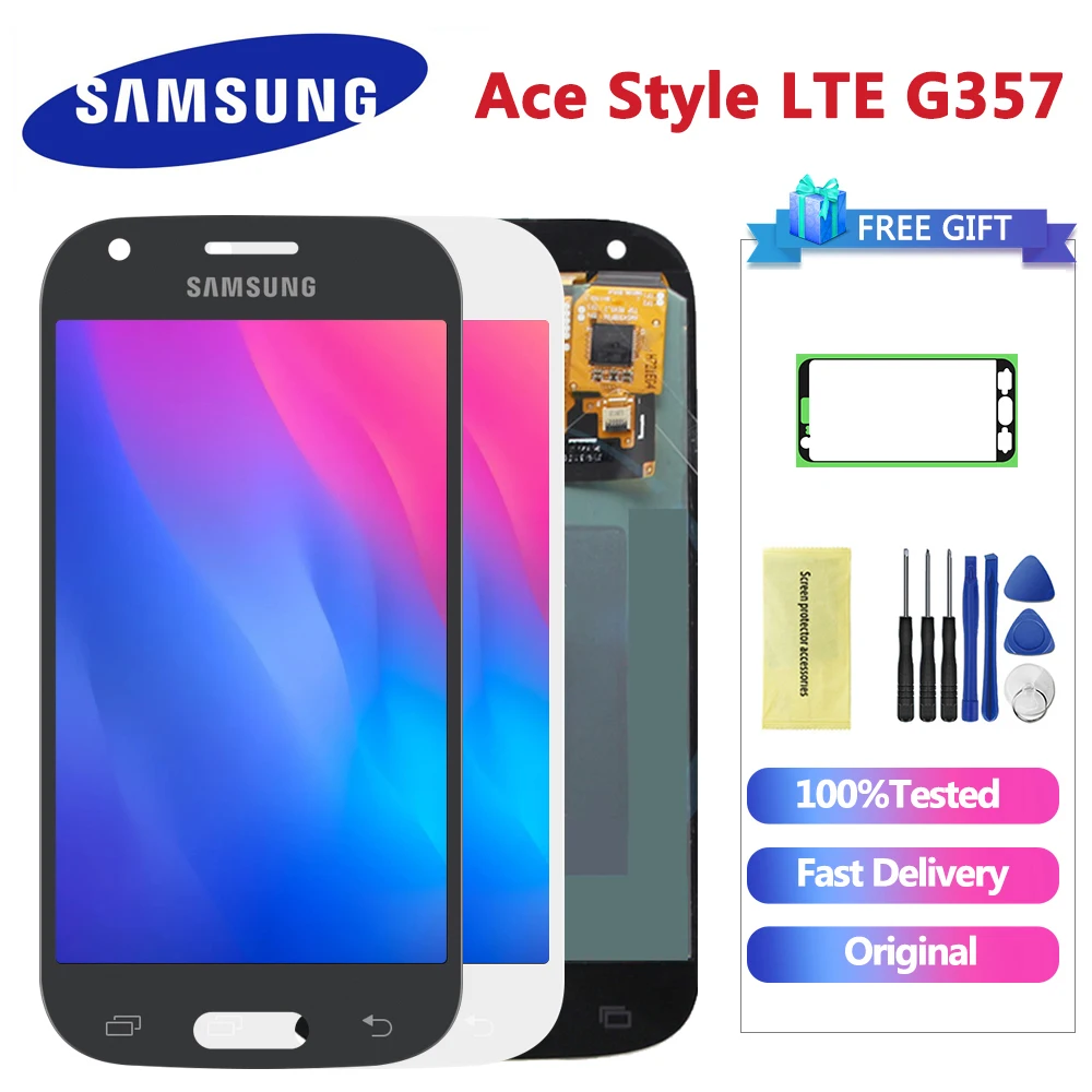ЖК-дисплей SUPER AMOLED 4 3 дюйма для SAMSUNG Galaxy Ace G357FZ сенсорный экран с цифровым
