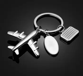 

FREE SHIPPING 100pcs/lot 2019 New Zinc Alloy Airplane Keychains Metal Plane Keyrings for Airline Gifts Custom LOGO SN3025