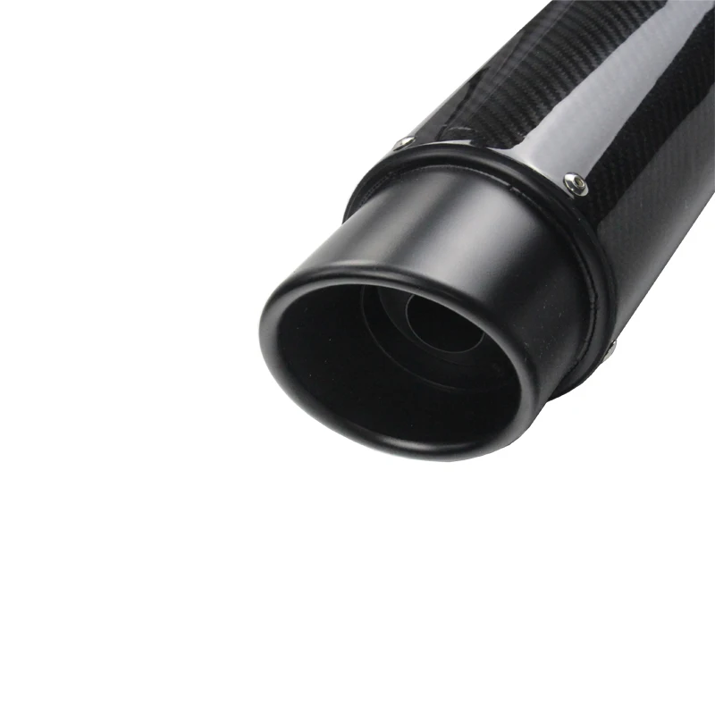 51mm Universal Motorcycle Exhaust Vent Pipe With Sliencer Stainless Steel Carbon Fiber 390mm Modified For ATV Street Bike - Image 5