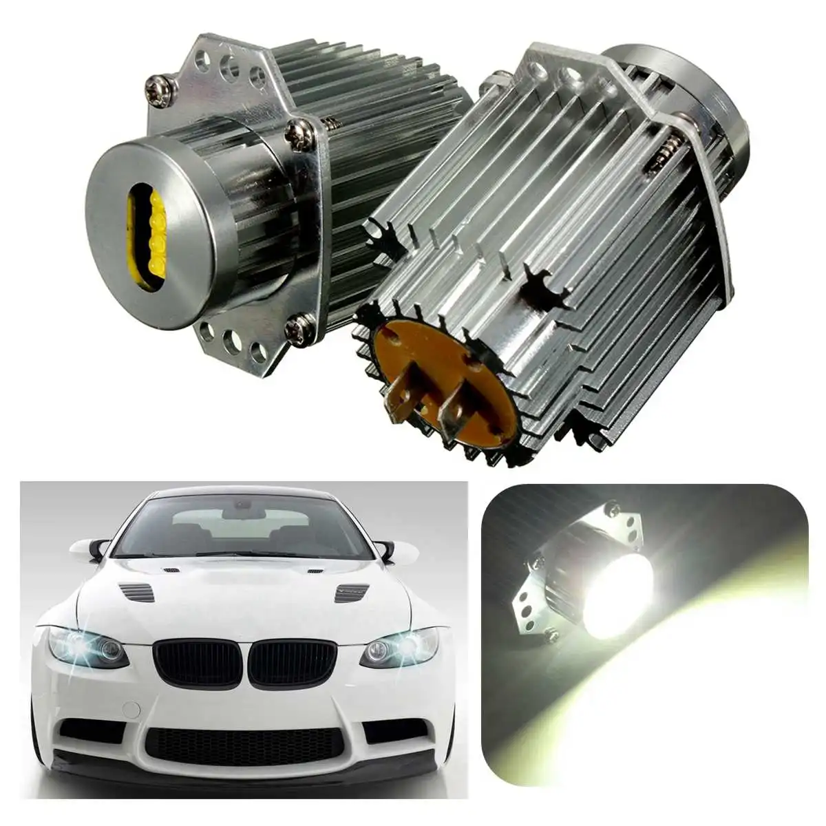 Пара 80 Вт (40 * 2 шт.) галогенный Маркер Angel Eyes Chips светильник для XTE BMW E90 E91 3 серии 2006 2007
