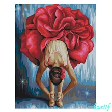 DIY, Полная площадь, алмазная вышивка, балерина девушка фото на заказ, алмазная живопись, вышивка крестом, 3D, Алмазная мозаика, декор 53