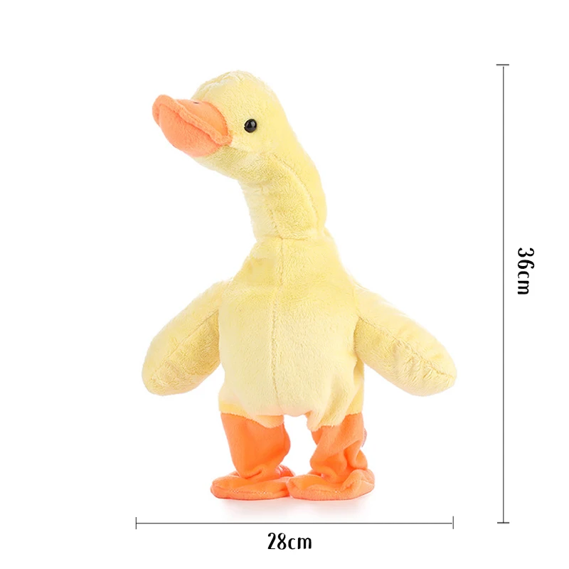 Novelty fun cute puzzle repeat toy fun learn tongue yellow duck talking animal toy gift for children